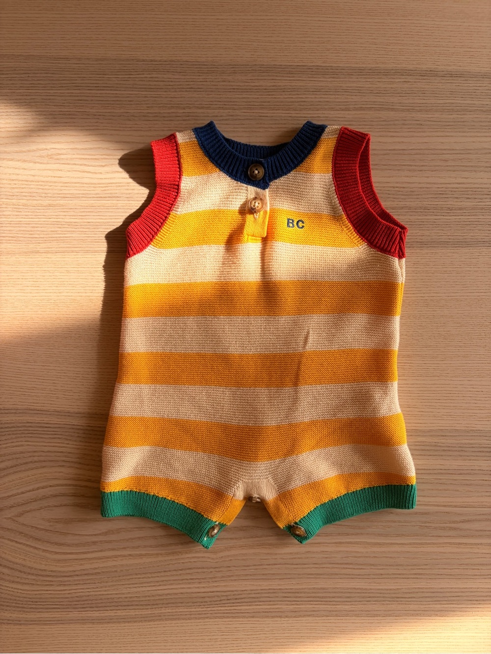 Bobo Choses Striped Baby Romper